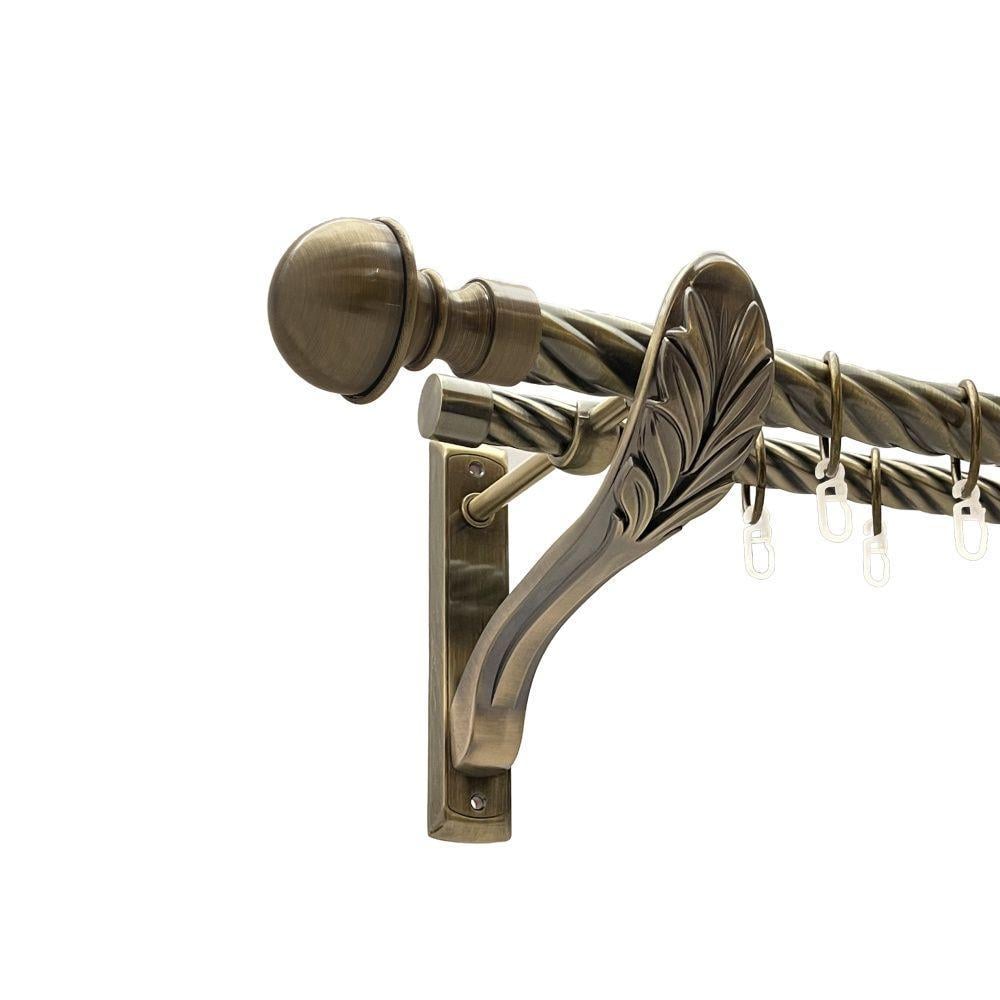 Карниз Orvit Бостон двухрядный скрученный 25/19 мм 200 см Антик (00-00018429)