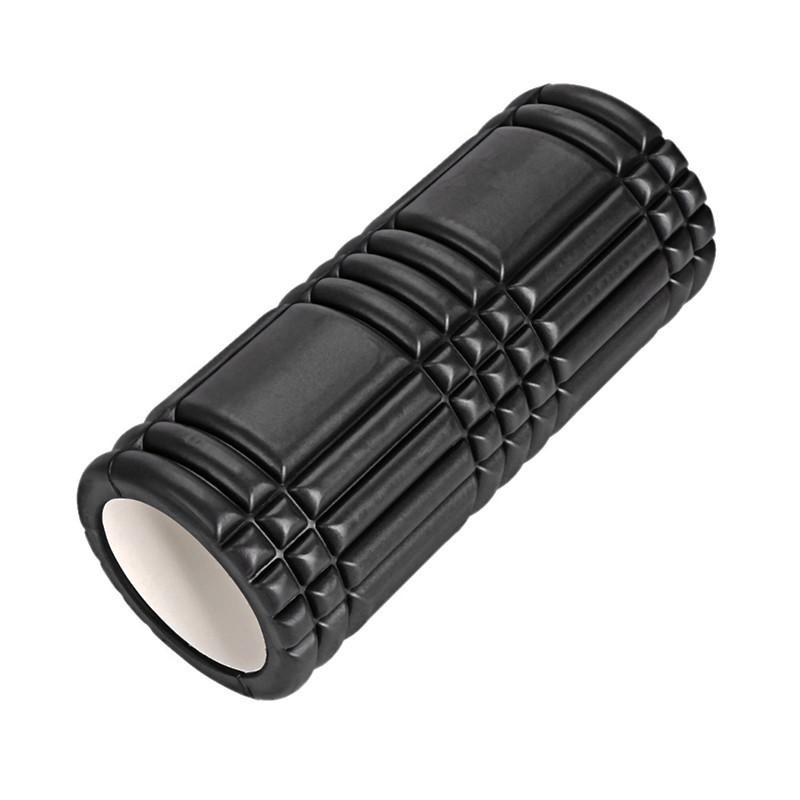Ролик массажный EasyFit Grid Roller v.1.0 33 см Черный - фото 2