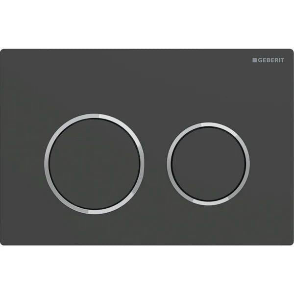 Клавиша смывающая Geberit Omega20 для двойного смыва Черный матовый (115.085.14.1)