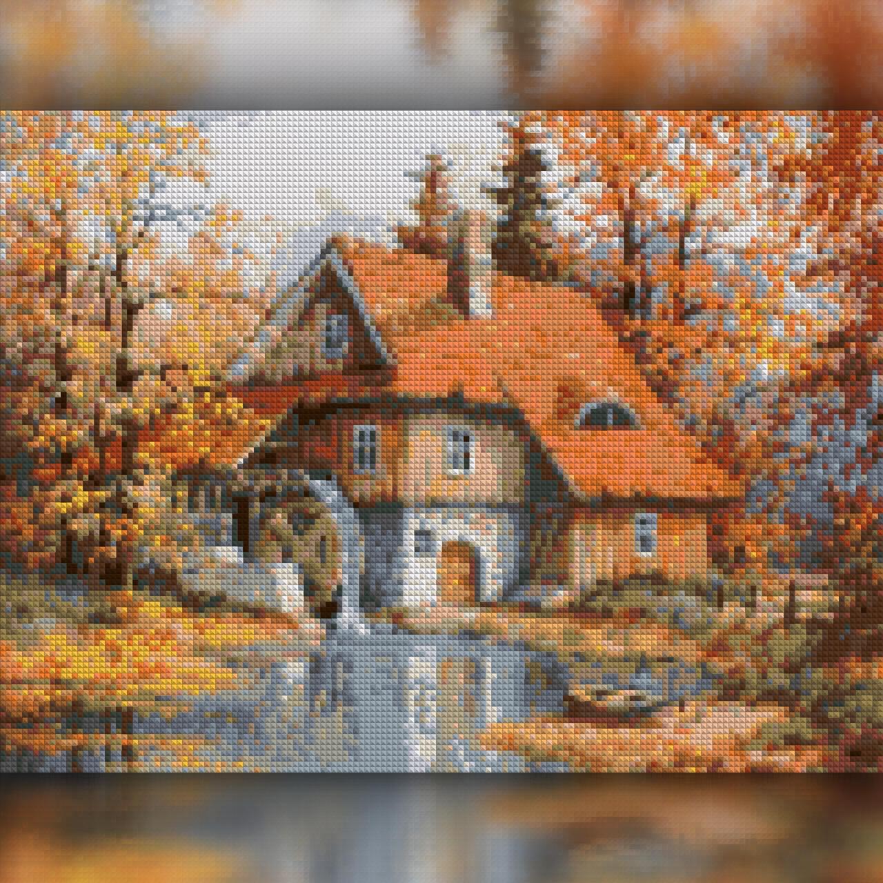 Алмазна мозаїка The Wortex Diamonds Будинок у лісі 50x60 см (TWD30049XL)