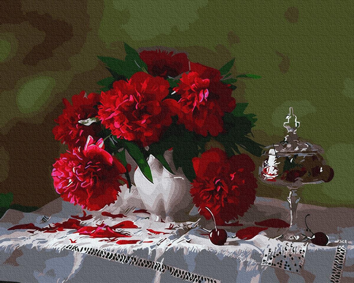 Картина по номерам Brushme GX30976 Красные пионы 40x50 см (1313342007)