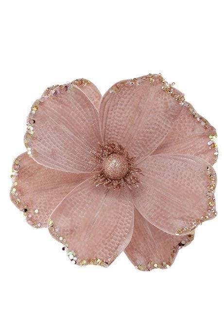 Цветок новогодний Магнолия на прививке Розовый (12678)