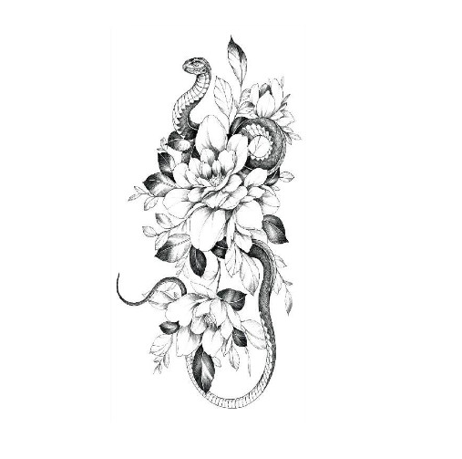 Тату тимчасове водостійке 3D велике Змія 2 HD-24 18х8 см (4506334) Тату тимчасове водостійке 3D велике Змія 2 HD-24 18х8 см (4506334)