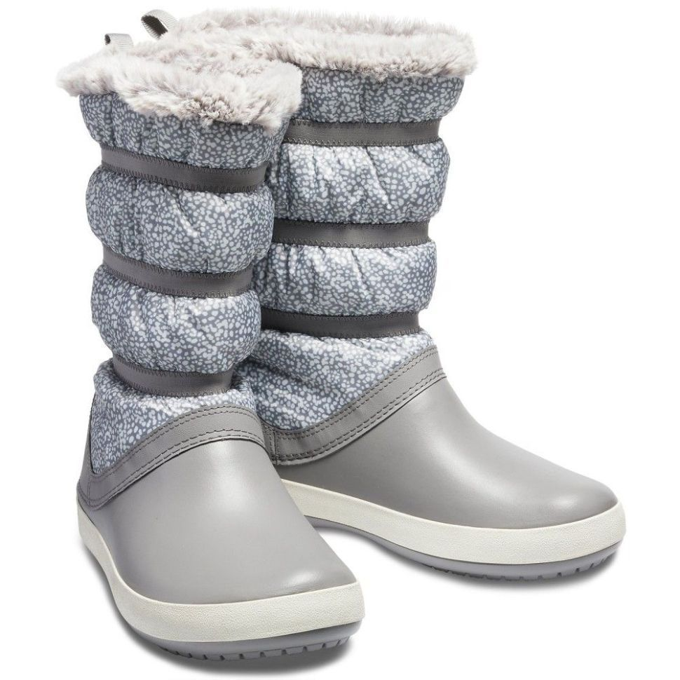 Чоботи  для дівчинки зимові Crocs Crocband Winter Boot Grey р. 33/34 Сірий (26767)