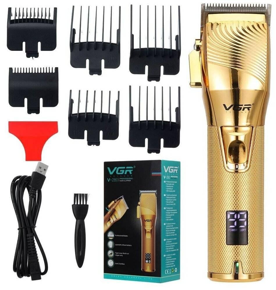 Машинка для стрижки VGR V 280 GO Professional Premium акумуляторная Gold - фото 1