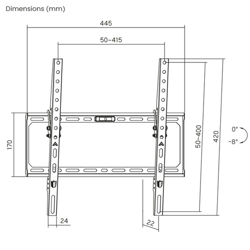 Кріплення для телевізора ITech PN4T настінний 32-55" (tf1484) - фото 10 Кріплення для телевізора ITech PN4T настінний 32-55" (tf1484) - фото 10