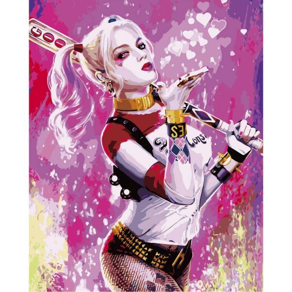 Набор для росписи по номерам Strateg Харли Квин 2 40х50 см (VA-2730-mt)