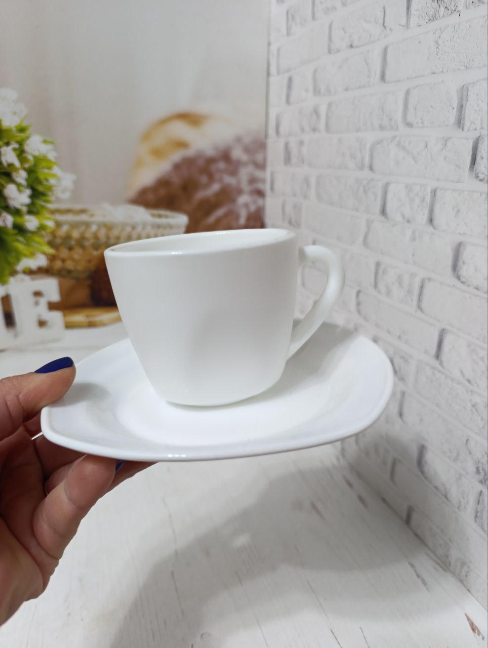 Чайний сервіз SNT 30123-03 склокераміка 220 мл 12 предметів Білий (30368903) - фото 4