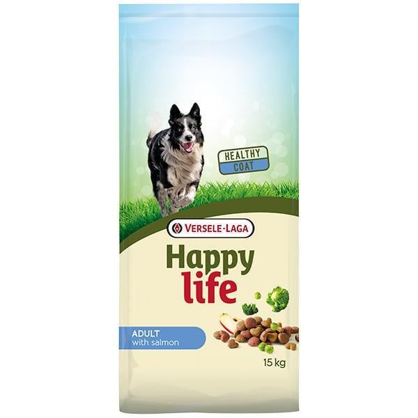 Корм сухой для взрослых собак всех пород Happy life with Salmon Premium Лосось 15 кг (310885)