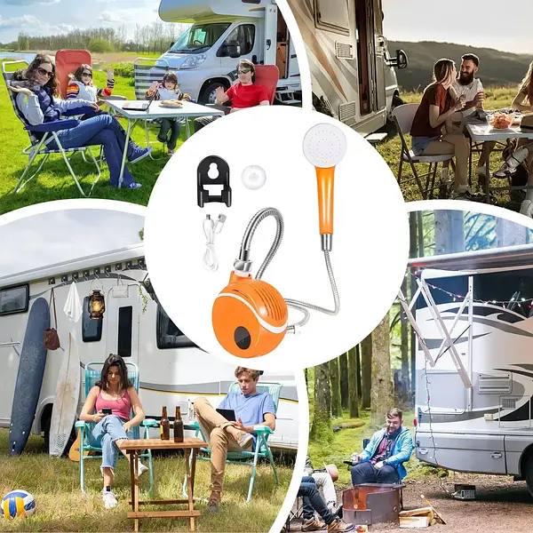 Походный душ с аккумулятором и LED-дисплеем шланг/портативный насос 2 м - фото 5 Походный душ с аккумулятором и LED-дисплеем шланг/портативный насос 2 м - фото 5