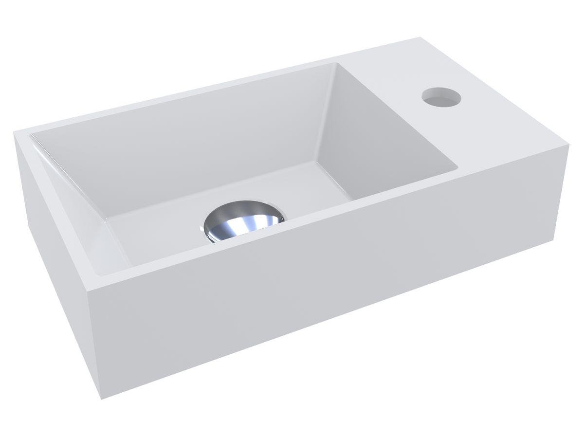 Умивальник Miraggio COPPER 400 з литого мармуру глянсовий Білий (83907)