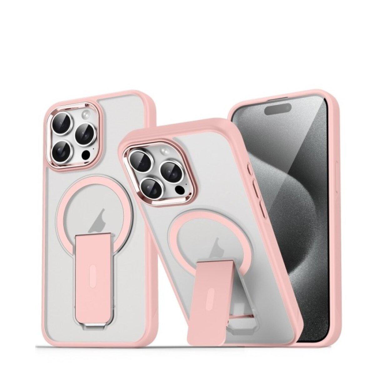 Протиударний чохол із підставкою Cosmic Magnetic Stand for Apple iPhone 15 Pro Max Pink