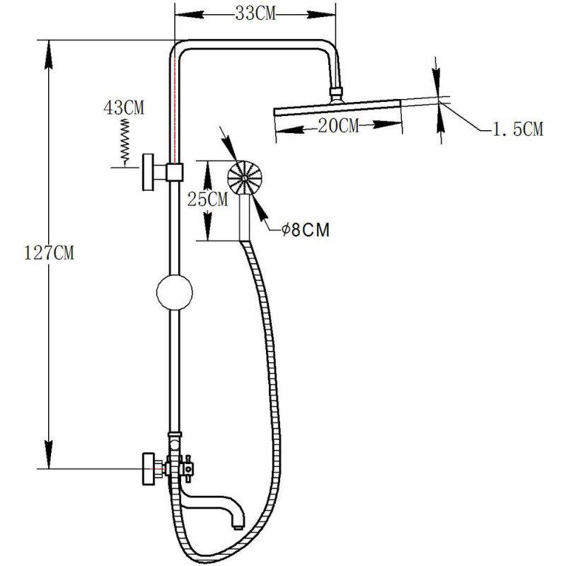 Душова система із змішувачем Potato POTP POTP3564 Хром (60994) - фото 2