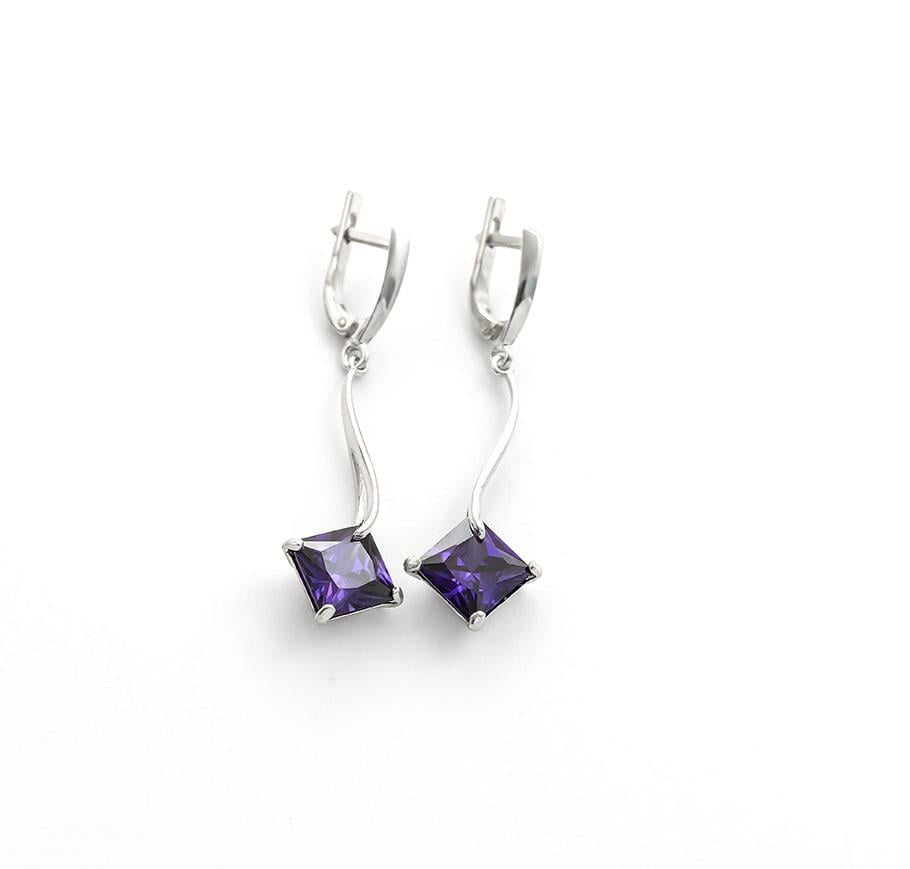 Серьги серебряные длинные Maxi Silver 8108 (88108)