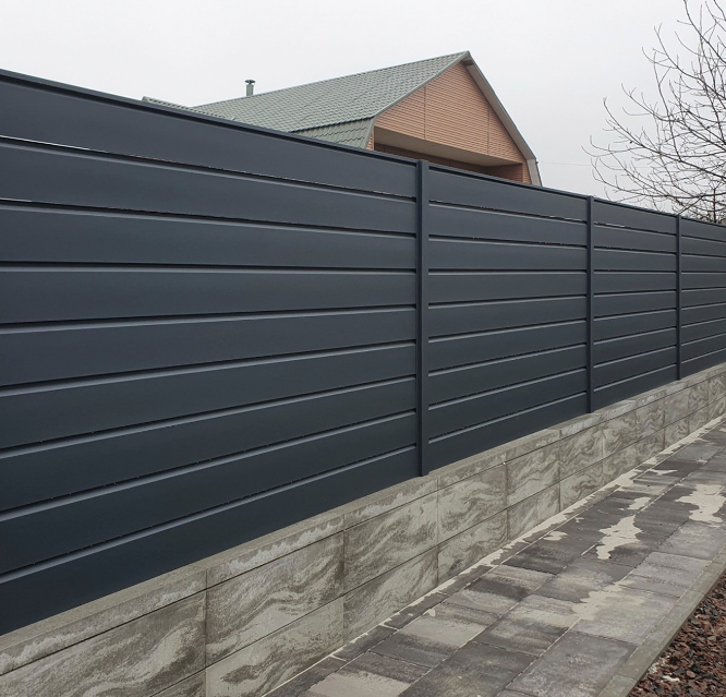 Ламель для забора Ранчо 145х2000 мм Ral 7016/Антрацитовый (576626) - фото 9