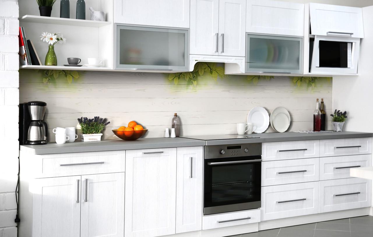 Кухонный фартук Деревенская стена виниловый самоклеющийся 60х250 см