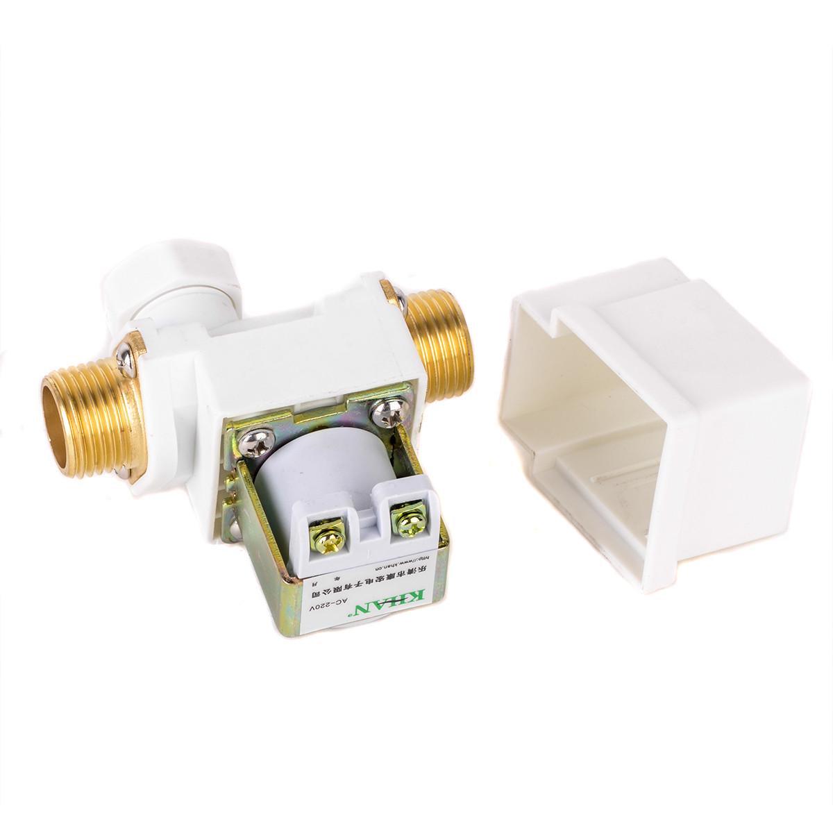 Клапан электрический соленоидный с металлическими патрубками 1/2" AC 220 В - фото 5