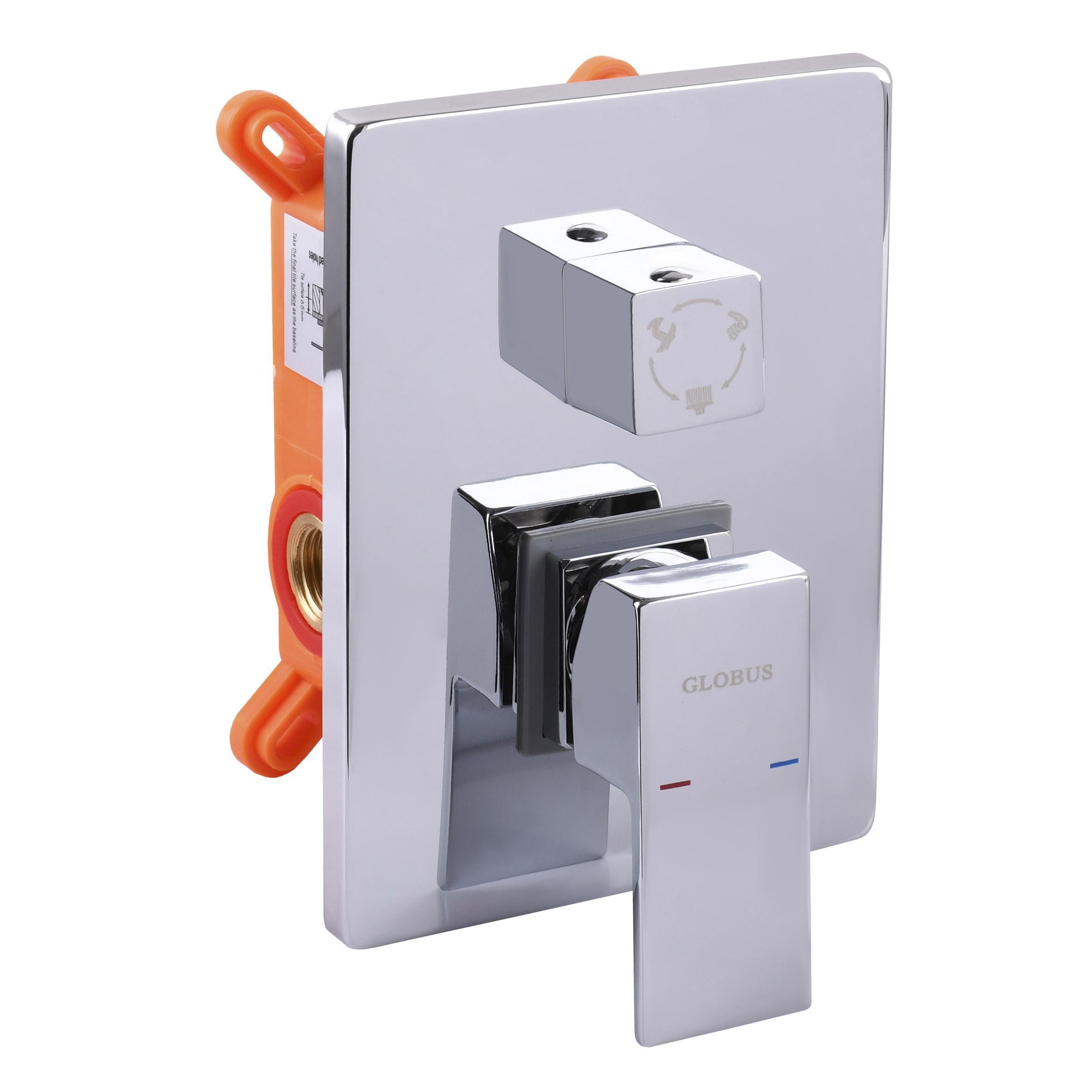 Смеситель для душа Globus Lux SMART GSM-305-00 встроен на 3 потребителя без душевого набора Хром (000027610)