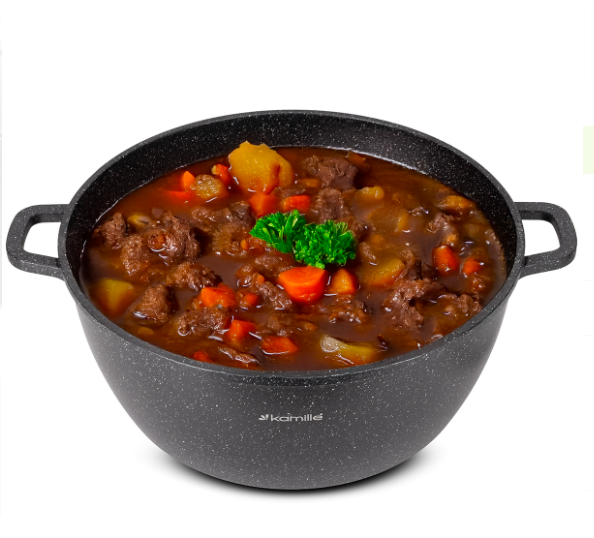 Каструля Kamille з литого алюмінію з кришкою та антипригарним покриттям 8 л (4480) - фото 2 Каструля Kamille з литого алюмінію з кришкою та антипригарним покриттям 8 л (4480) - фото 2