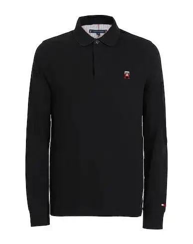 Поло мужское Tommy Hilfiger TH-logo TH-15828BL с длинным рукавом Interlock XL