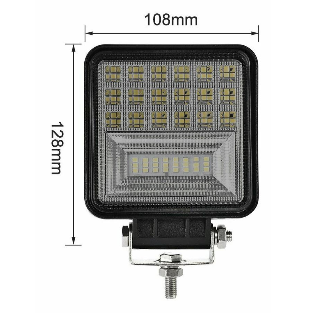 Тонована фара ФСО стробоскоп LED 42 діода ближнього світла 2 шт. 126W (FSТO00126) - фото 2