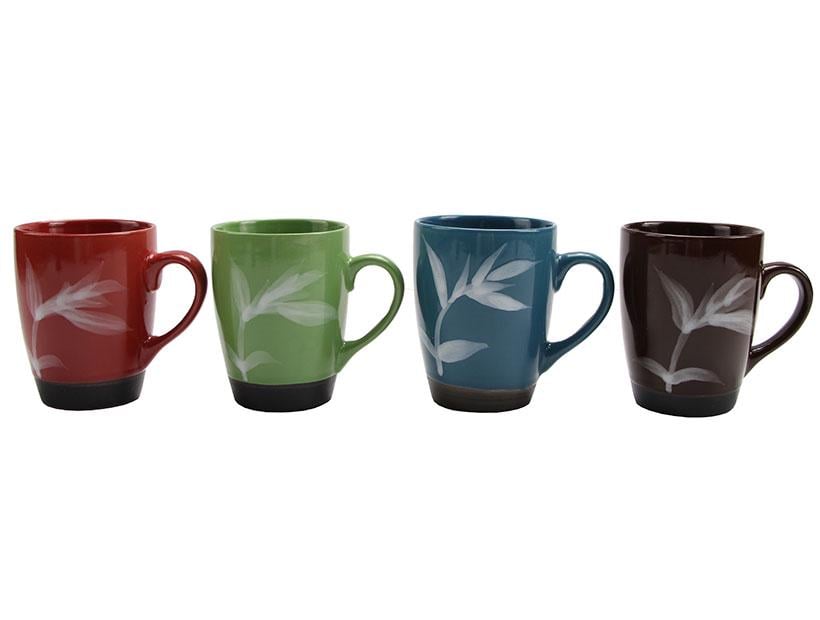 Набір чашок Interos Квіти MIX 4 шт. 340 мл (143)