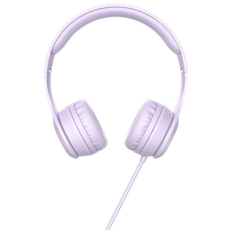 Наушники накладные ведущие Hoco W21 3,5 мм 1,2 м Фиолетовый (00000035048_2)