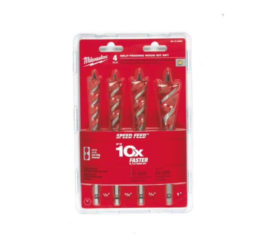 Набор сверл по дереву Milwaukee Speed Feed 4 шт. (48130400)