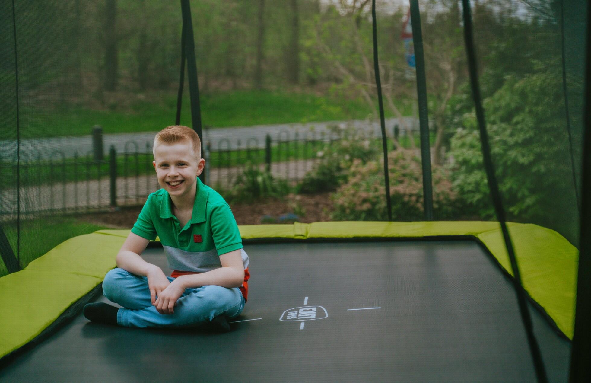 Батут Exit Toys Silhouette с защитной сеткой прямоугольный 244x366 см Зеленый (1068764310) - фото 10