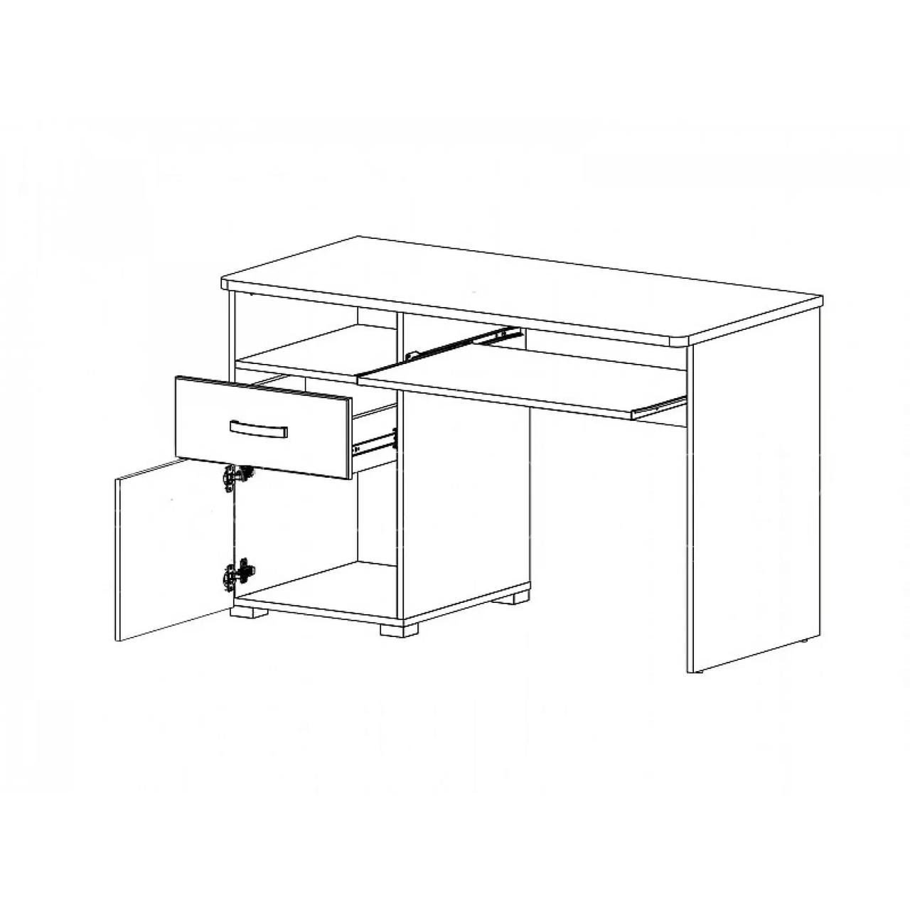 Стол компьютерный ВМК Маркус BIU1D1S Джанни/Орех салев (GRB-1819) - фото 2 Стол компьютерный ВМК Маркус BIU1D1S Джанни/Орех салев (GRB-1819) - фото 2