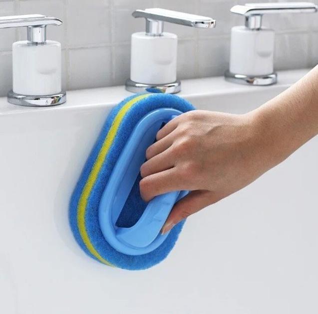 Щітка-губка з ручкою господарська 1 шт. Синій із жовтим (2362703786) - фото 6 Щітка-губка з ручкою господарська 1 шт. Синій із жовтим (2362703786) - фото 6