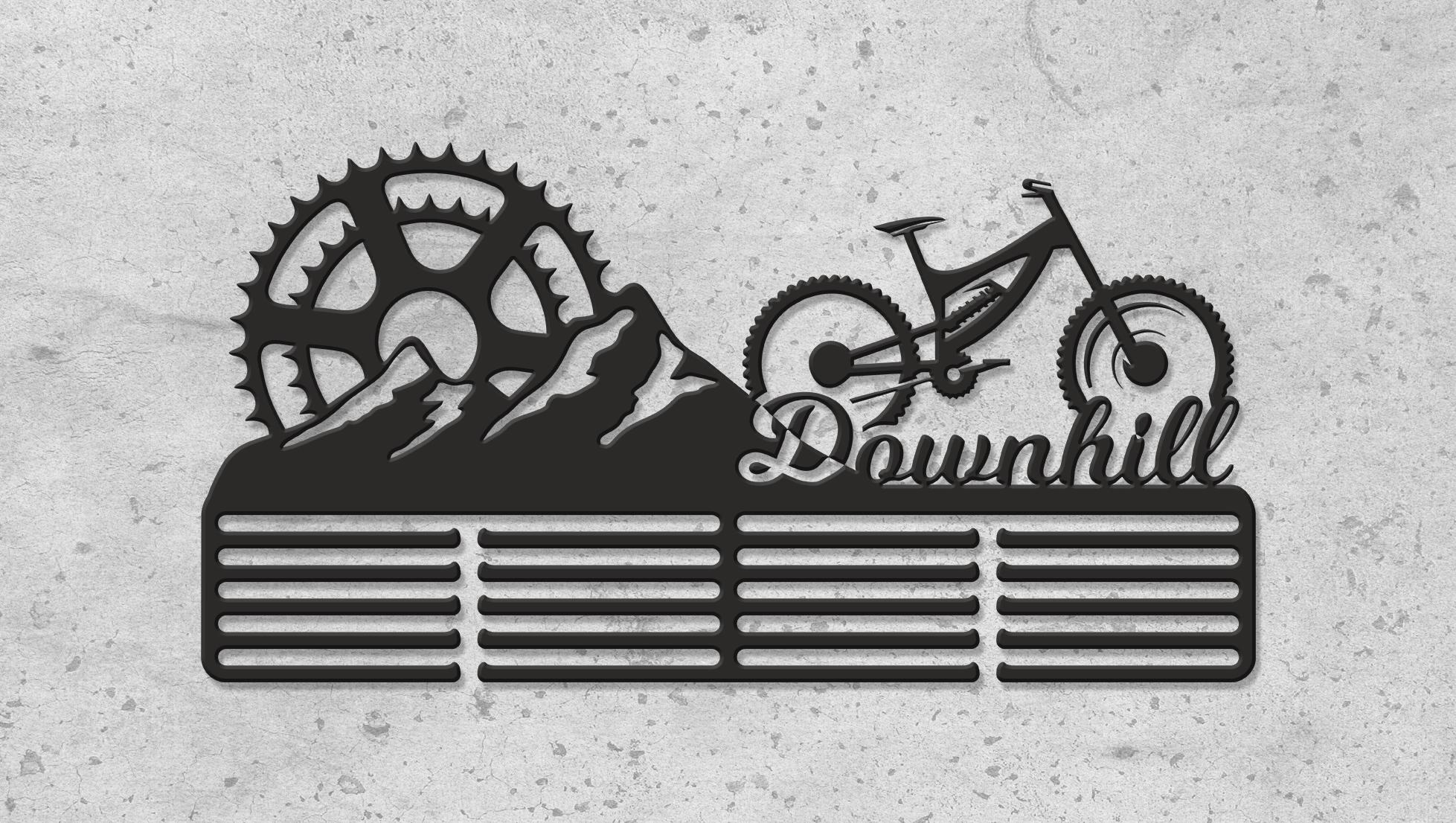 Медальниця-вешалка E-Trophy "Downhill" сталева Чорний