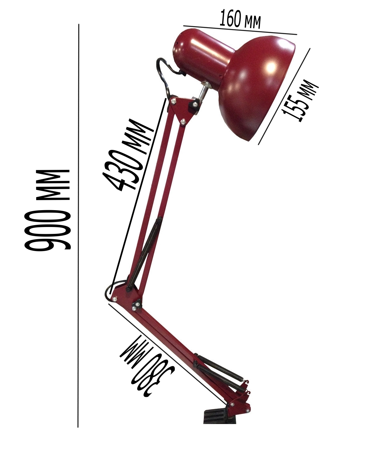 Лампа настільна Lumano 60W E27 LU-074-1800 на струбцині вишня - фото 2 Лампа настільна Lumano 60W E27 LU-074-1800 на струбцині вишня - фото 2