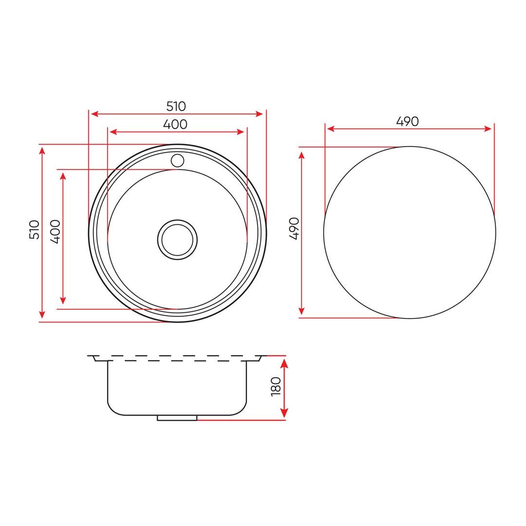 Мойка кухонная Lemax нержавеющая сталь сифон (LE-5014 CH) - фото 3 Мойка кухонная Lemax нержавеющая сталь сифон (LE-5014 CH) - фото 3