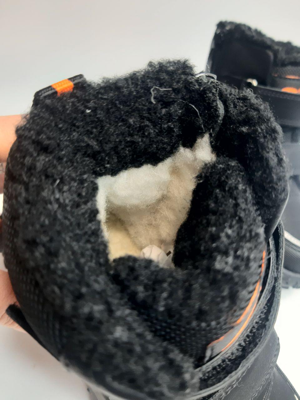 Черевики зимові Clibee для хлопчика р. 33 21,8 см Чорний (618 bl-orange) - фото 4