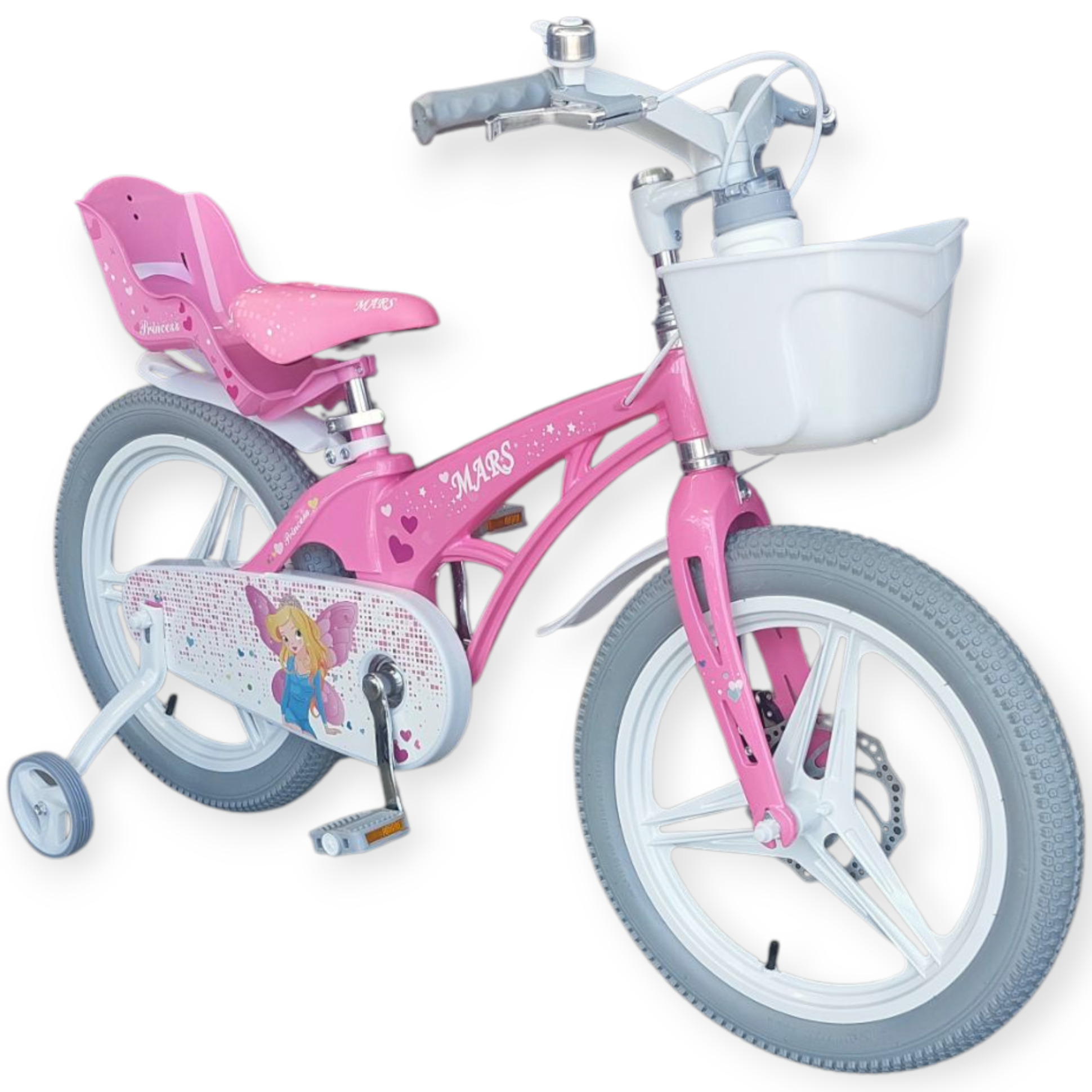 Велосипед дитячий MARS PRINCESS 14" з насосом Рожевий