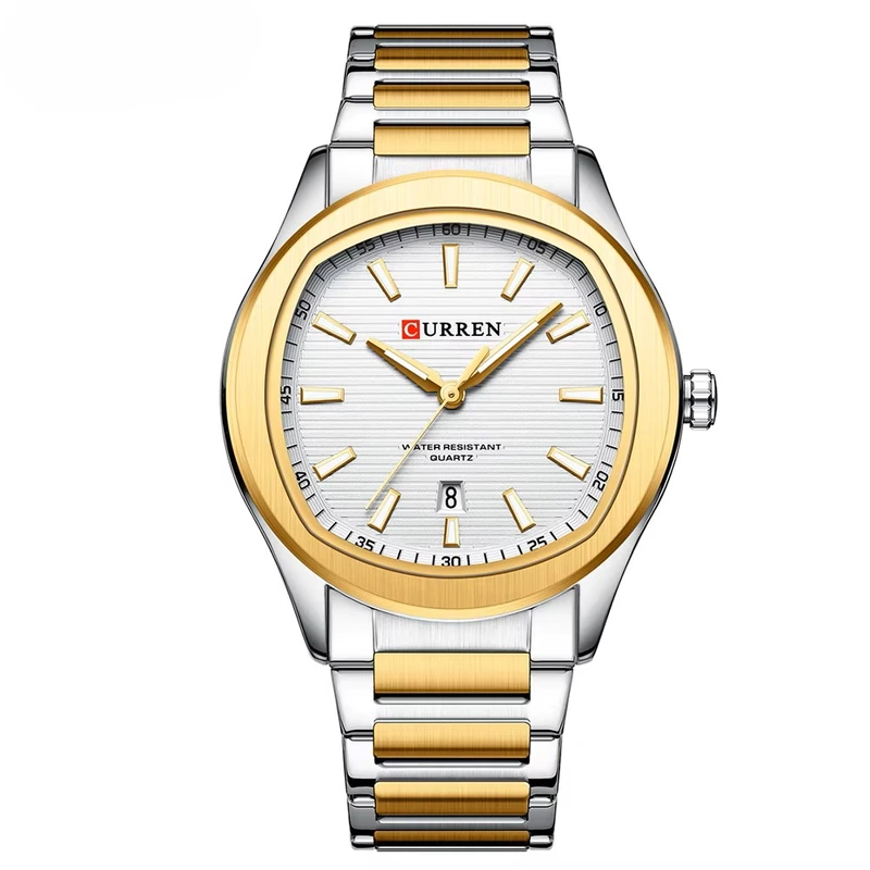 Наручний годинник Curren 8474 Silver/Gold/White