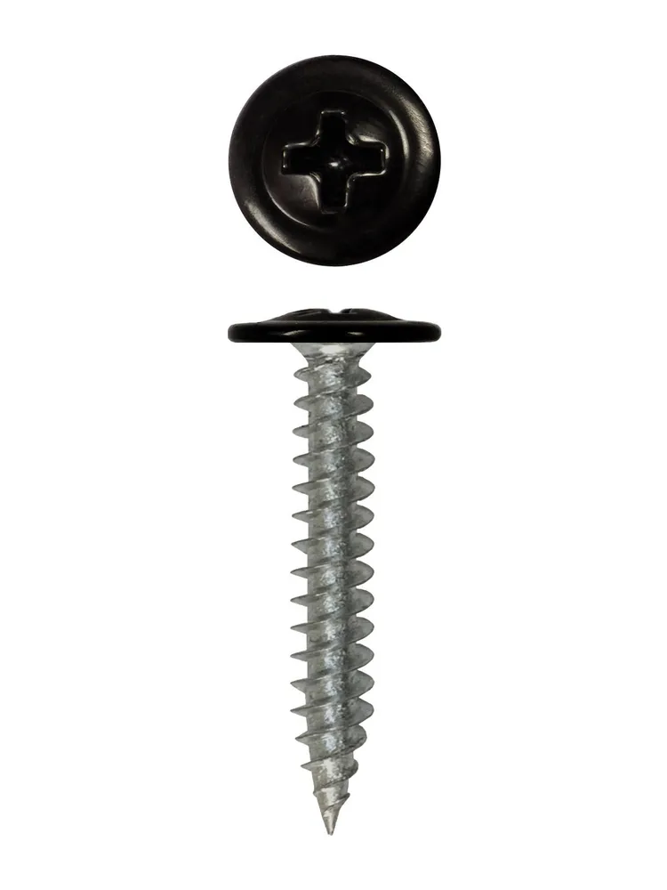 Саморез SIMBUD прессшайба 19 острая 500 шт. RAL9005 (345453) - фото 1