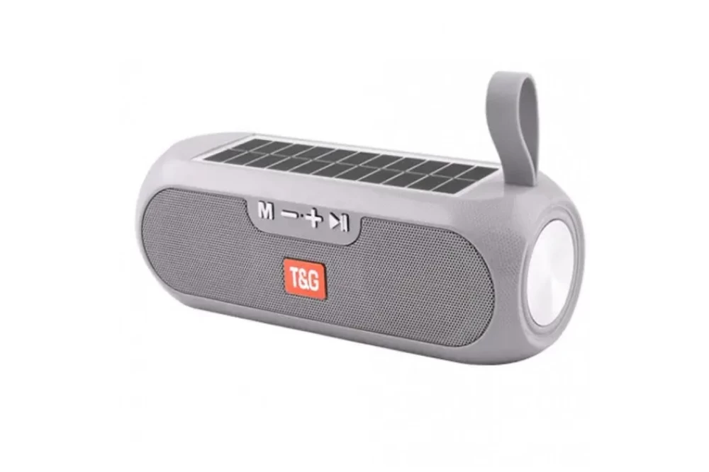 Колонка беспроводная портативная TG/182 Bluetooth с солнечной панелью Gray (373729)