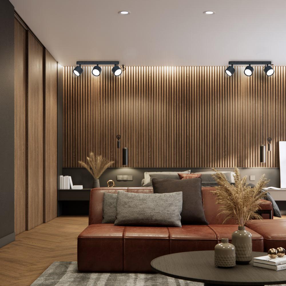 Світильник накладний поворотний Ledcoin ML411-3 під лампу Чорний - фото 5 Світильник накладний поворотний Ledcoin ML411-3 під лампу Чорний - фото 5