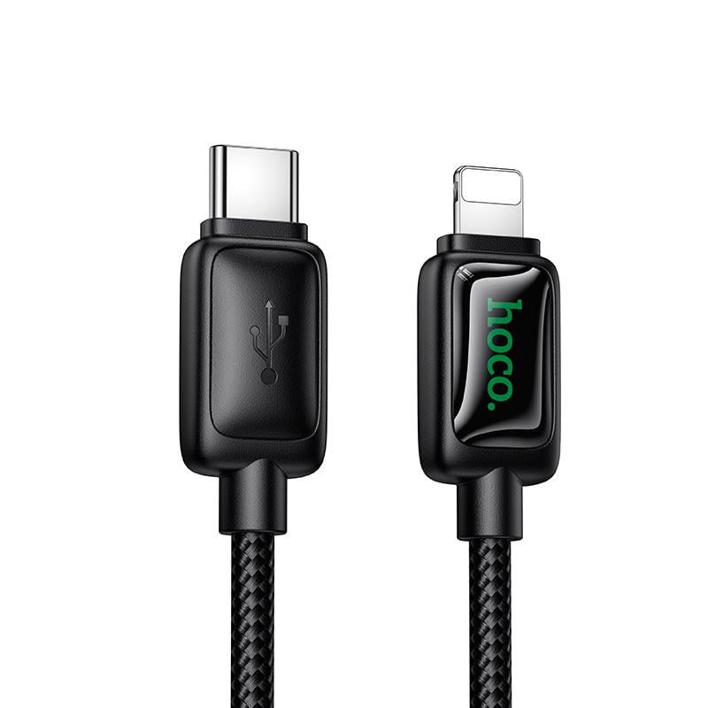 Кабель для заряджання Hoco U146 Mundo 30W USB Type-C-Lightning 1,2 м Black (19414)