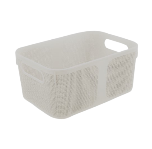 Кошик із ручками Stenson TD00923-XS 19,5х13х8,5 см Білий (9614842)