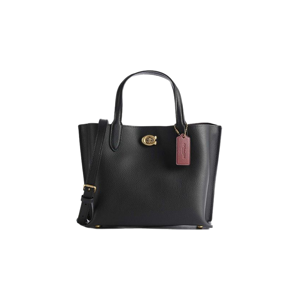 Сумка женская Coach Willow Tote Bag 24 Brass/Black (CH34)