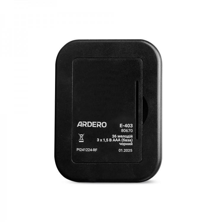 Дзвінок дверний з датчиком руху ARDERO E-403 база DC 4,5В 36 мелодій Чорний (28688196) - фото 2