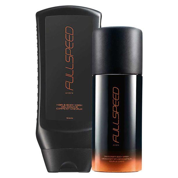 Набор мужской парфюмированный Avon Full Speed 2в1 шампунь-гель для душа 250 мл/дезодорант-спрей для тела 150 мл (AV9805296)