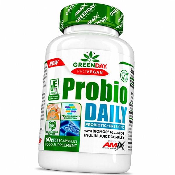 Пробиотики и пребиотики Amix Nutrition GreenDay Probio Daily 60вег капс. (69135002)