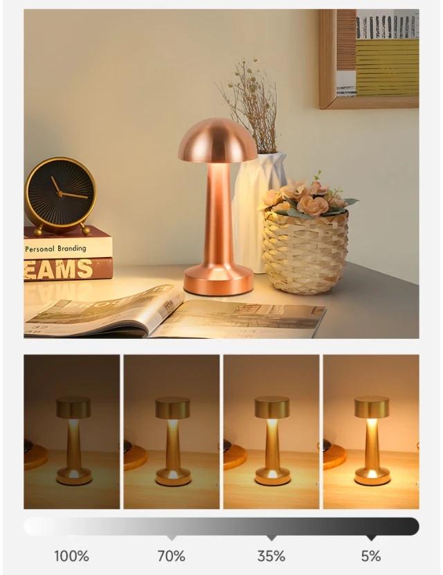 Настільна лампа-нічник Ретро металева сенсорна Бронзовий (2506859834) - фото 5 Настільна лампа-нічник Ретро металева сенсорна Бронзовий (2506859834) - фото 5