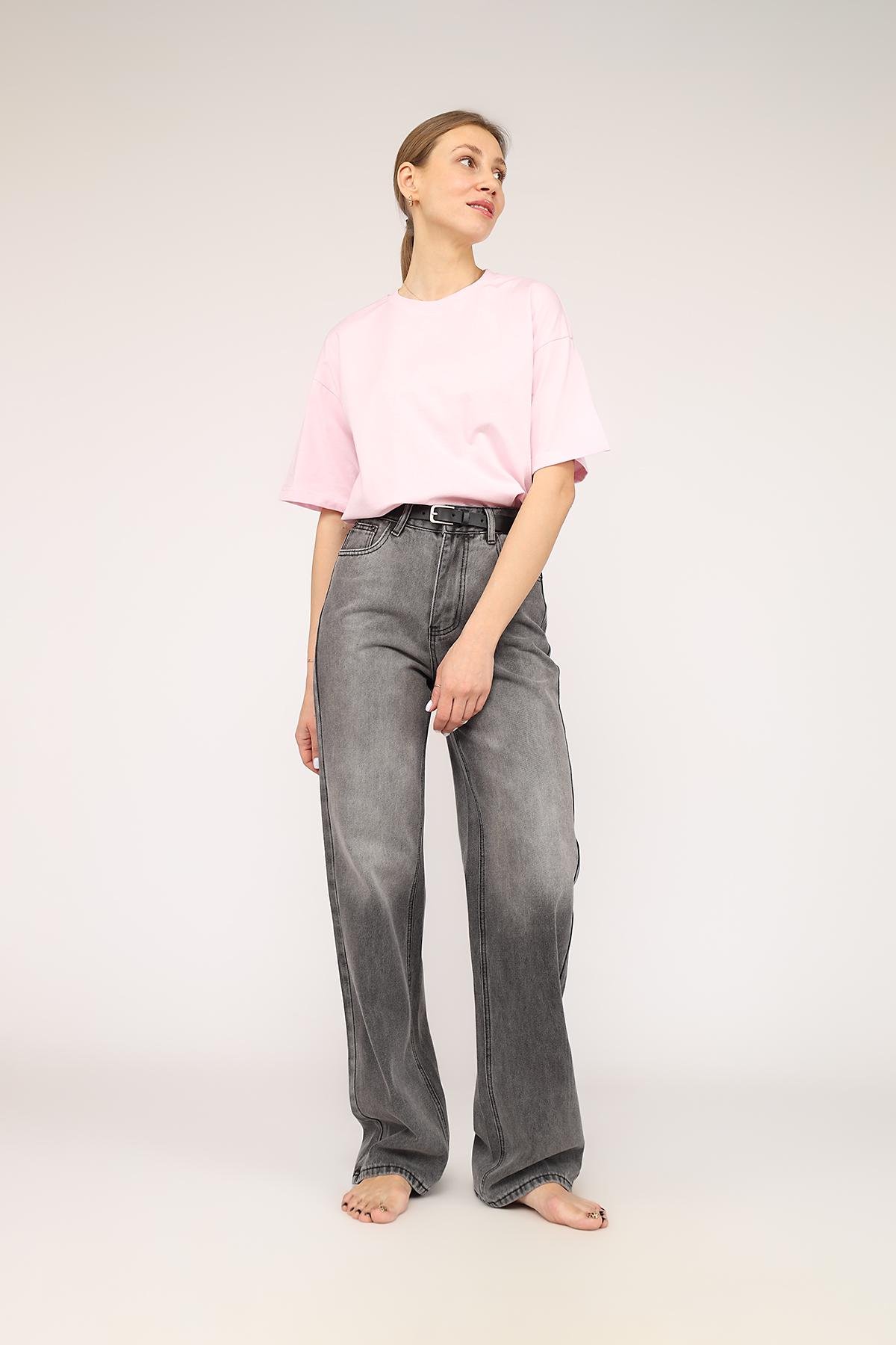 Джинси жіночі Straight ЦБ-00267824 р. 40 Сірий (SKT001039124) - фото 2