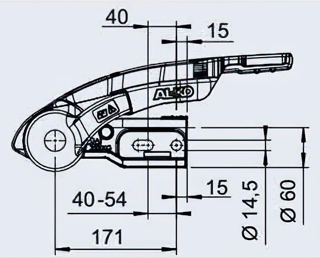 Зчіпний пристрій-стабілізатор AL-KO AKS 3504 із замком та Safety Ball (1225763) - фото 3