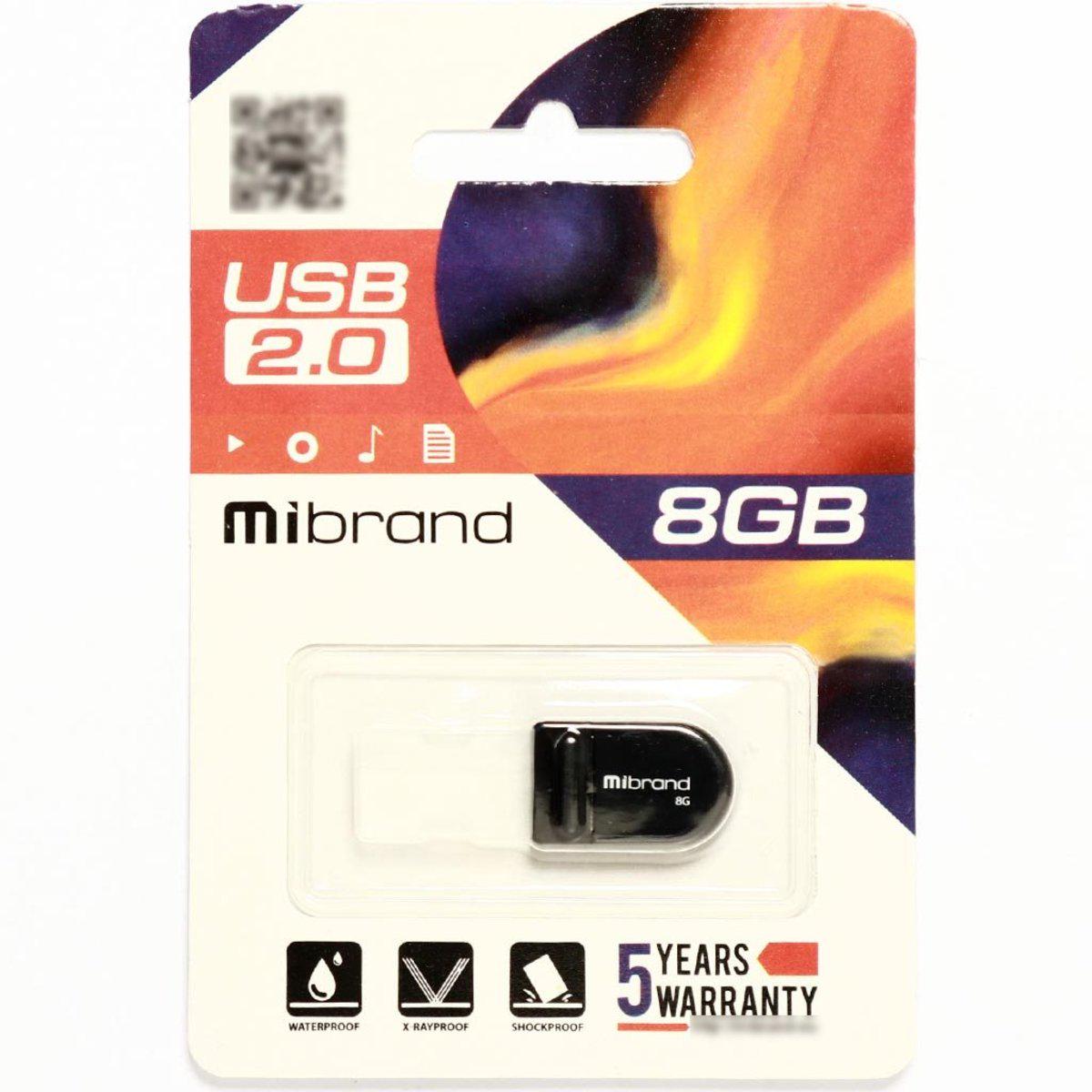 Флеш память Flash Mibrand Usb 2.0 Scorpio 8 Gb Black - фото 2